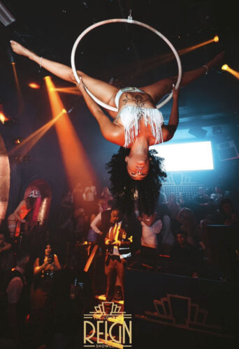 Sasha Allan, dancer, fire eater, aerialist represented by HeadNod Agency