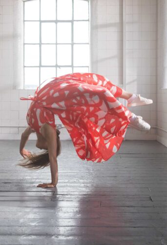 Dancer and Aerialist Tia May Hockey represented by HeadNod Dance Agency