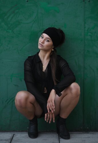 Dancer and Aerialist Tia May Hockey represented by HeadNod Dance Agency